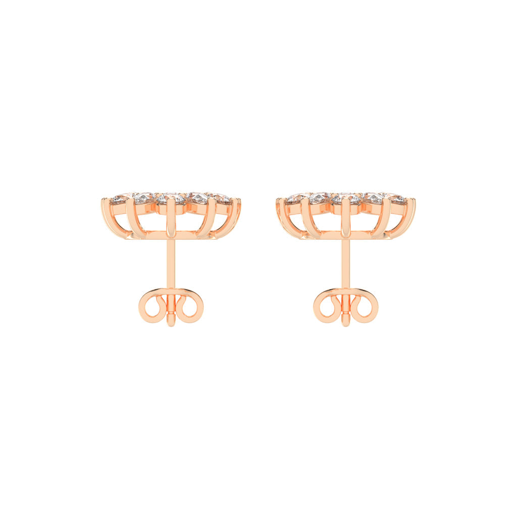 Blossom Radiance Diamond Stud Earrings