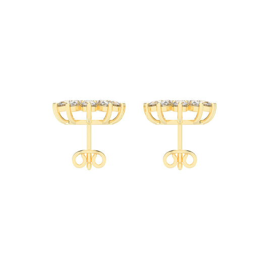 Blossom Radiance Diamond Stud Earrings