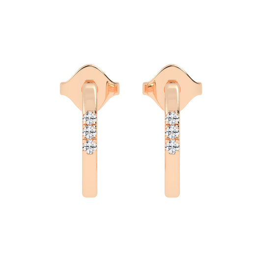 Timeless Sparkle Diamond Huggie Earrings