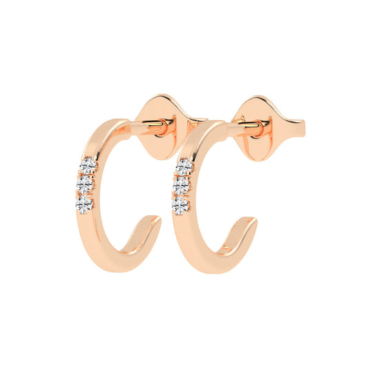 Timeless Sparkle Diamond Huggie Earrings
