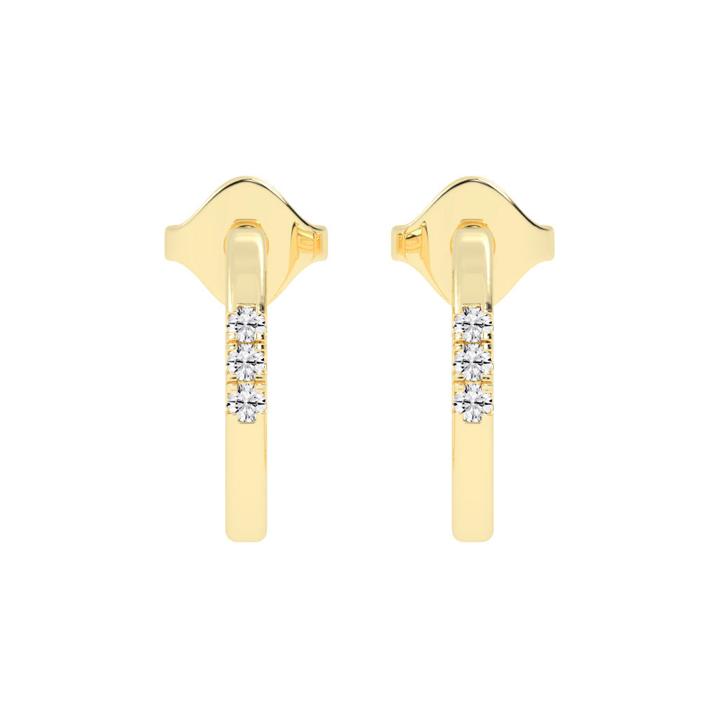 Timeless Sparkle Diamond Huggie Earrings