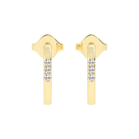 Timeless Sparkle Diamond Huggie Earrings