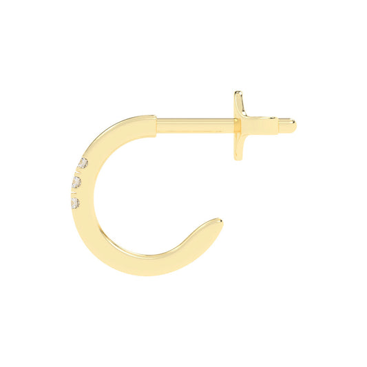 Timeless Sparkle Diamond Huggie Earrings
