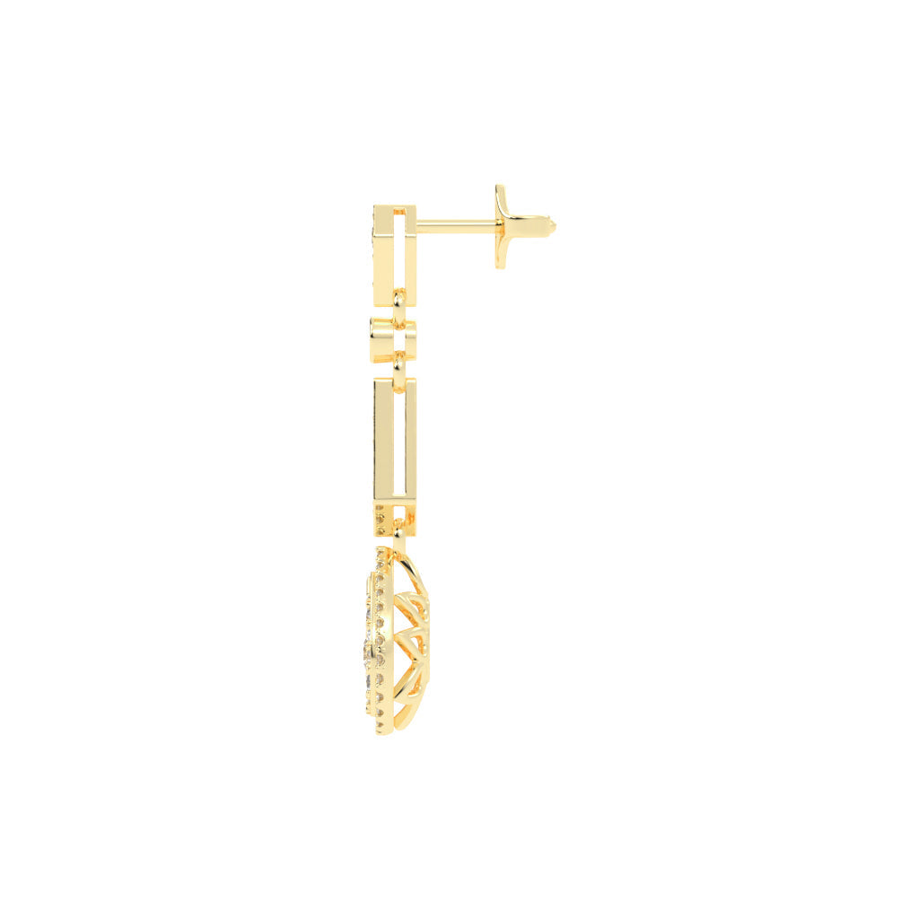 Majestic Grace Diamond Dangles Earrings