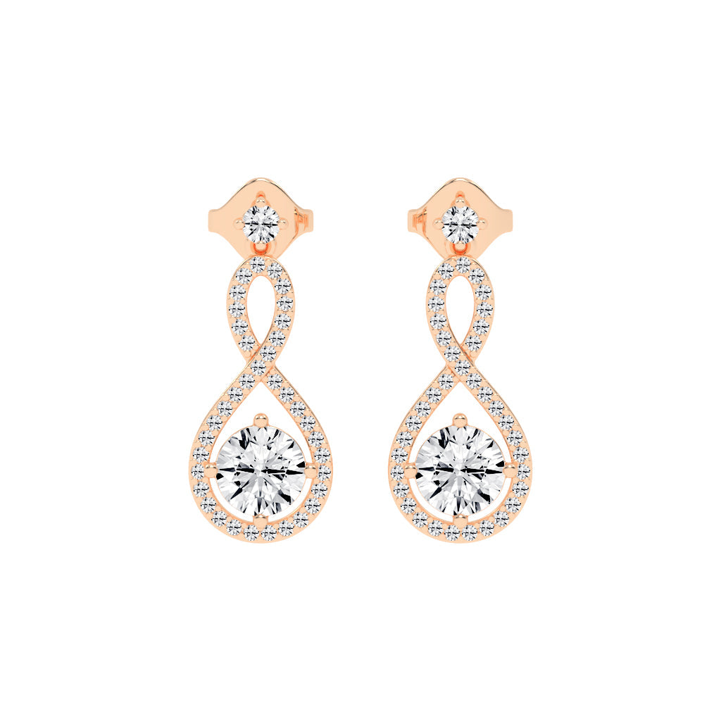 Infinity Spark Diamond Dangles Earrings