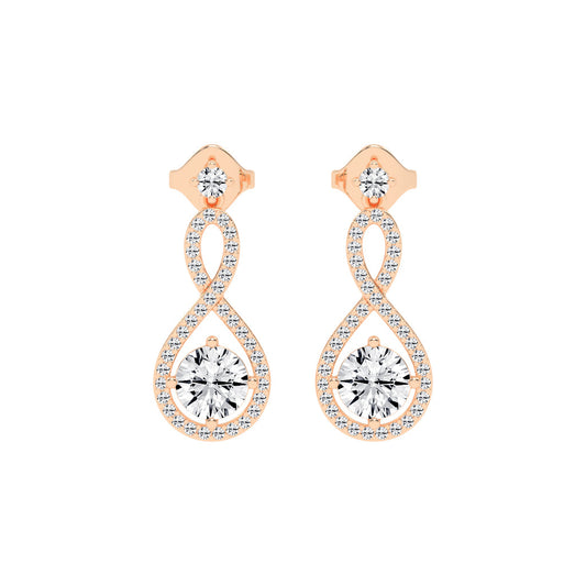 Infinity Spark Diamond Dangles Earrings