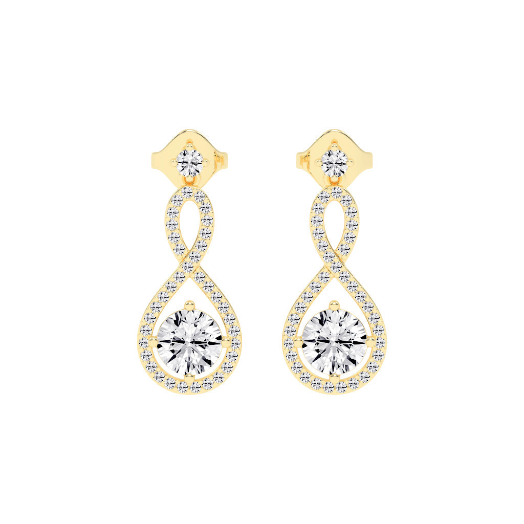 Infinity Spark Diamond Dangles Earrings