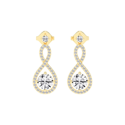 Infinity Spark Diamond Dangles Earrings