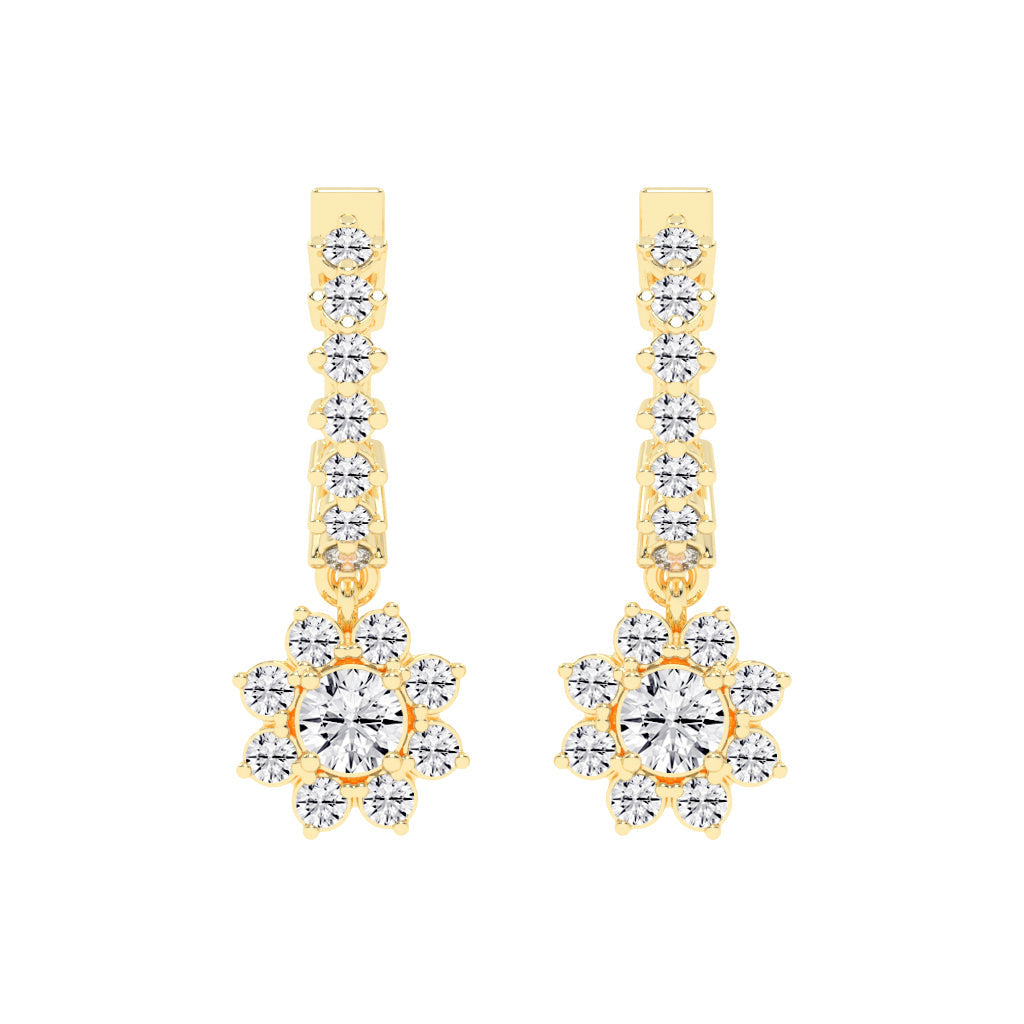 Blossom Radiant Diamond  Earrings
