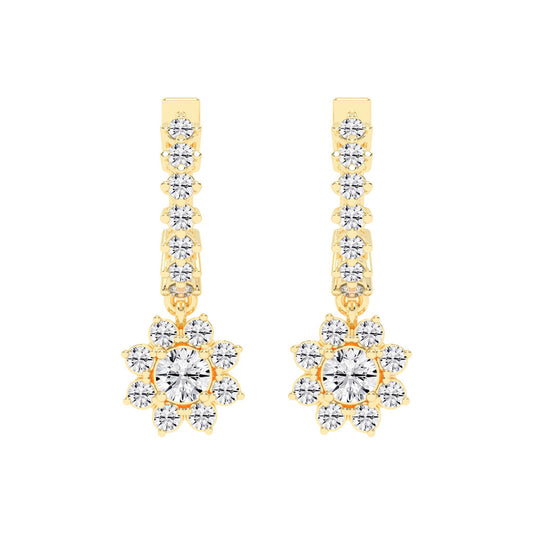 Blossom Radiant Diamond  Earrings