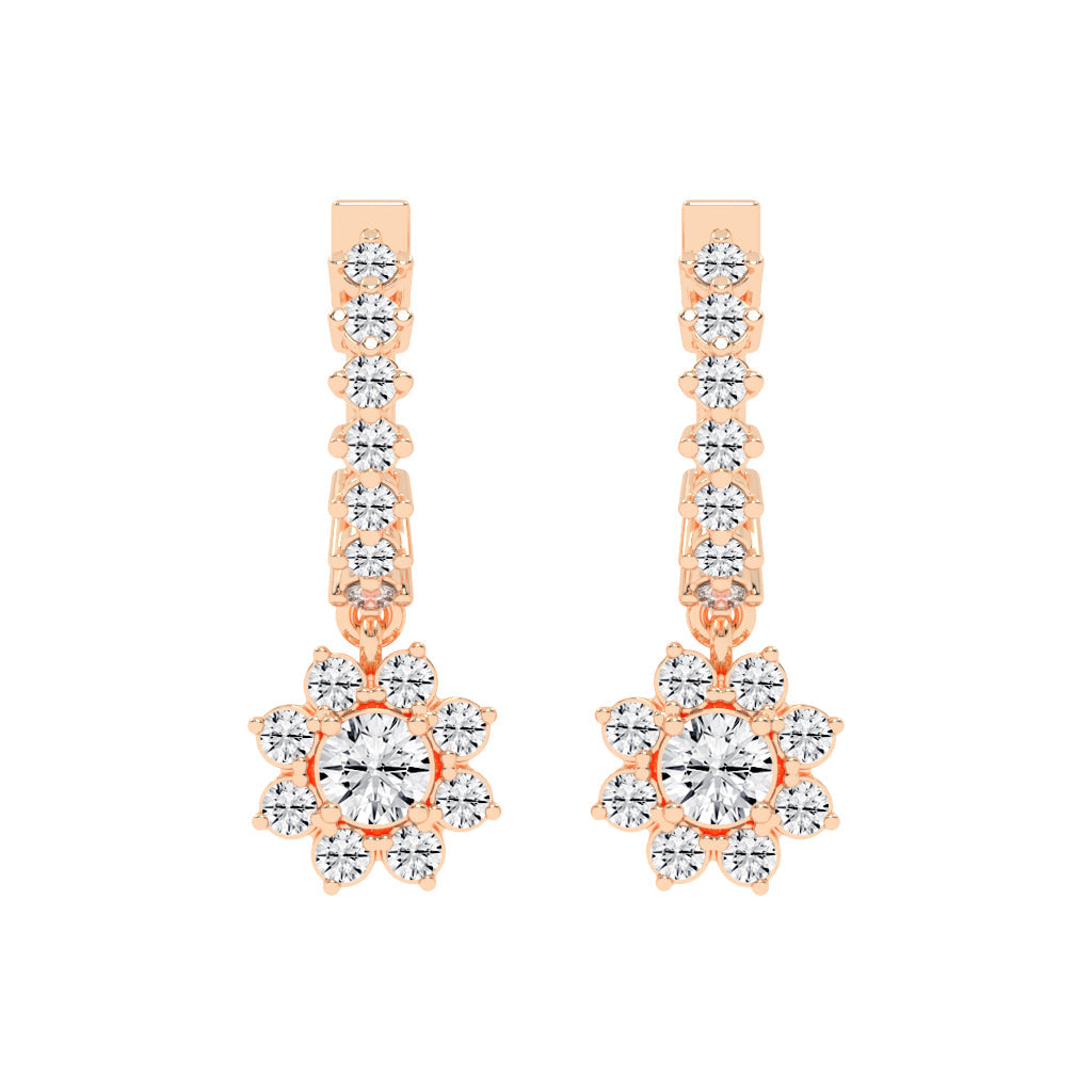 Blossom Radiant Diamond  Earrings