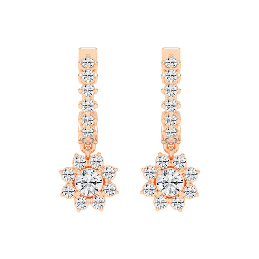 Blossom Radiant Diamond  Earrings