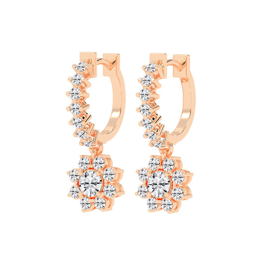 Blossom Radiant Diamond  Earrings