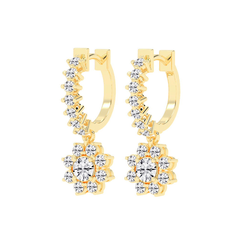 Blossom Radiant Diamond  Earrings
