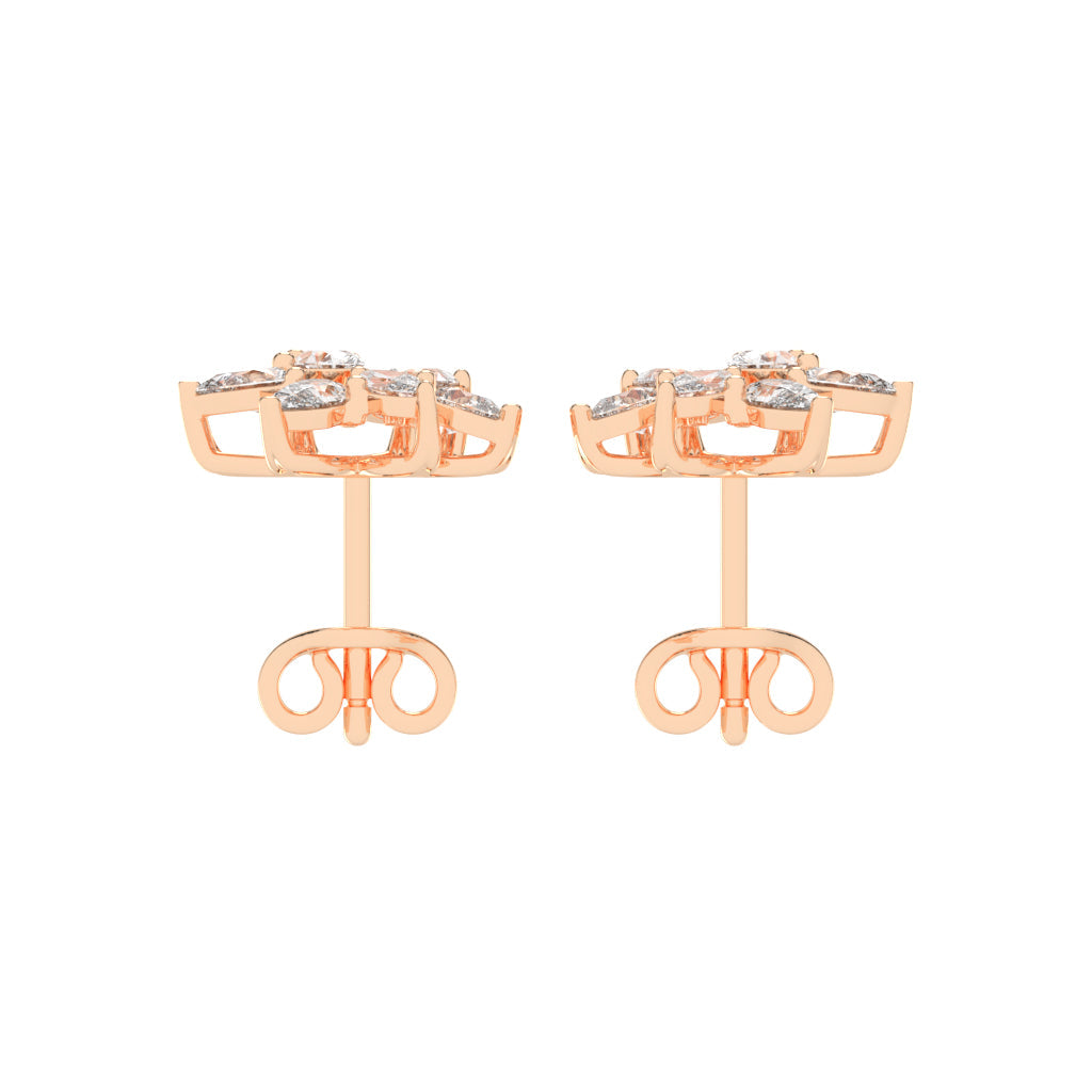 Marquise Bloom Diamond Stud Earrings