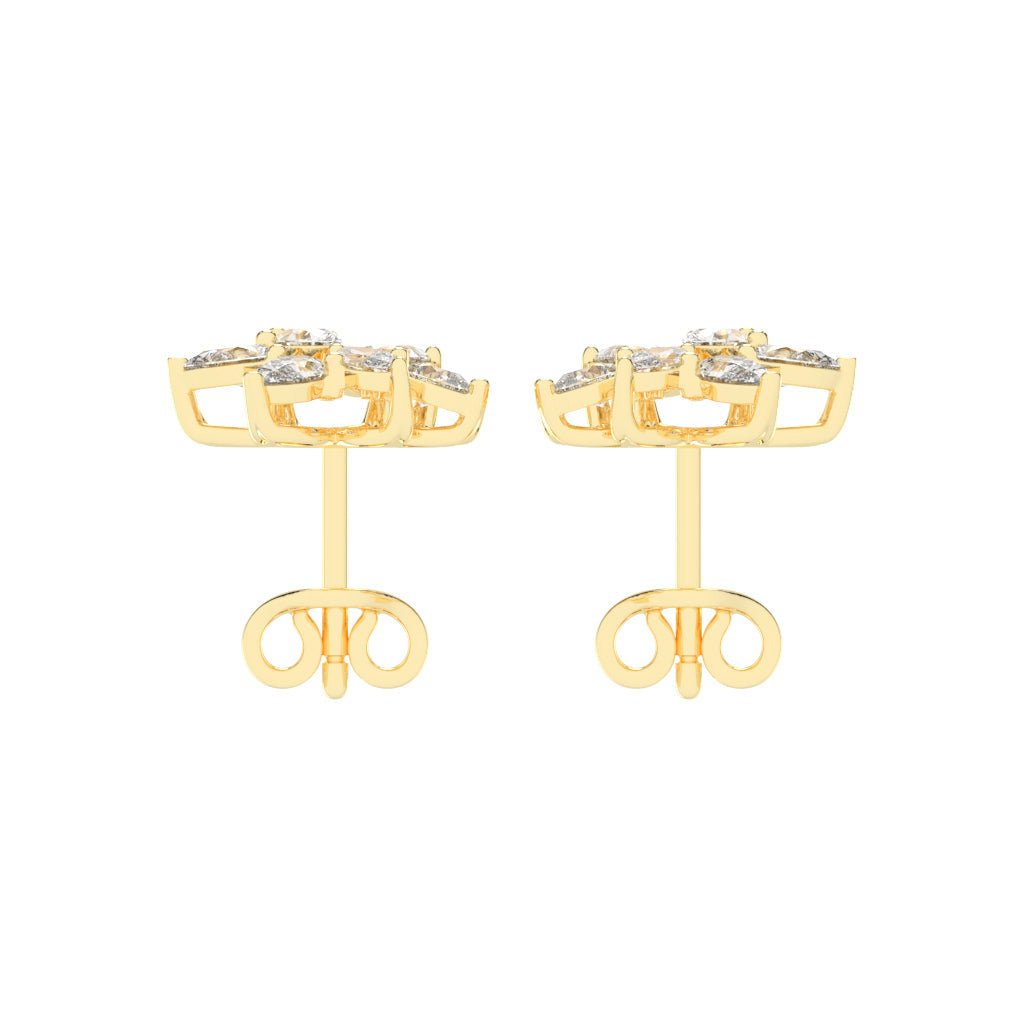 Marquise Bloom Diamond Stud Earrings