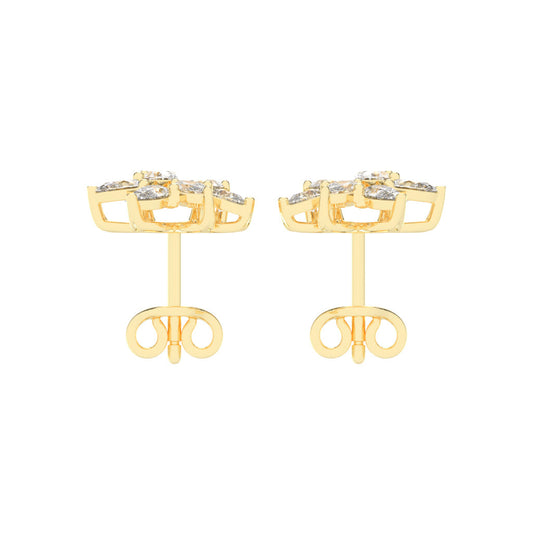 Marquise Bloom Diamond Stud Earrings