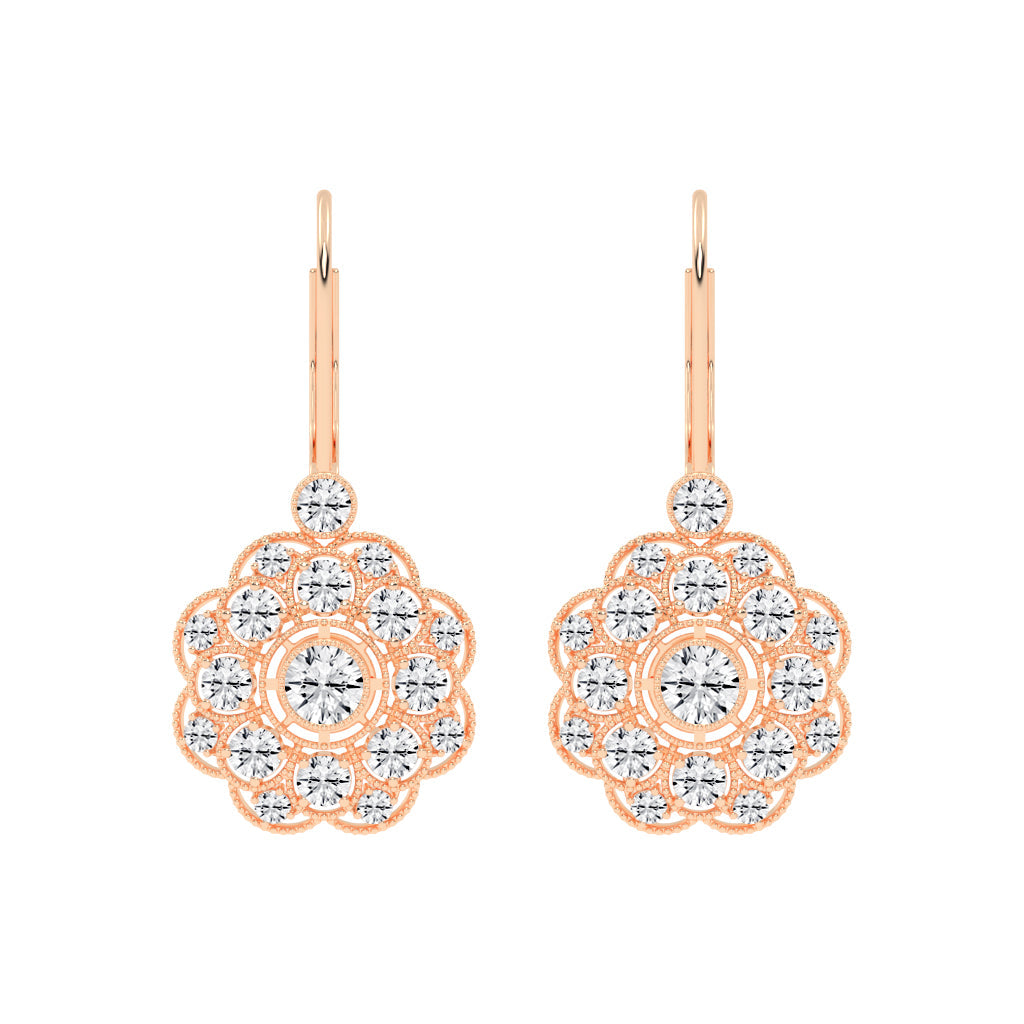 Mandala Sparkle Diamond Earrings