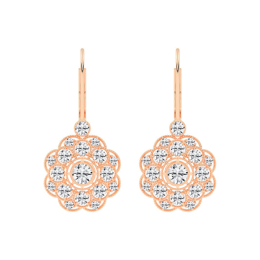 Mandala Sparkle Diamond Earrings