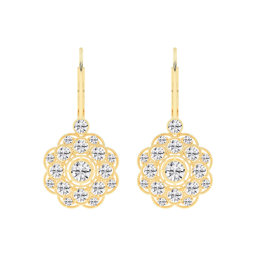 Mandala Sparkle Diamond Earrings