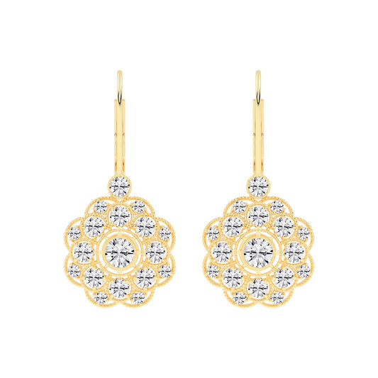Mandala Sparkle Diamond Earrings