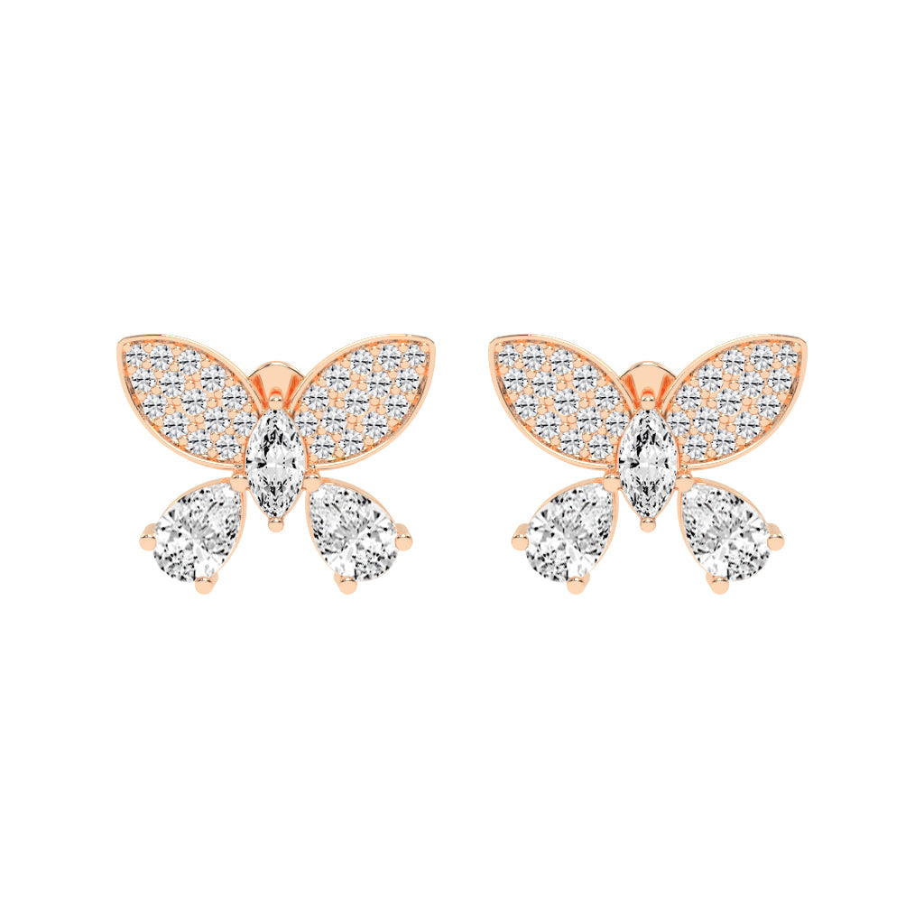 Enchanted Flutter Diamond Stud Earrings
