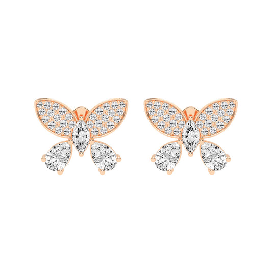 Enchanted Flutter Diamond Stud Earrings