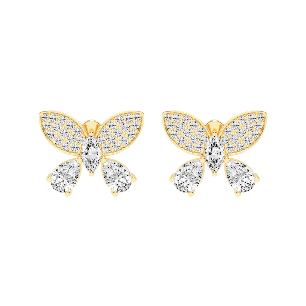 Enchanted Flutter Diamond Stud Earrings