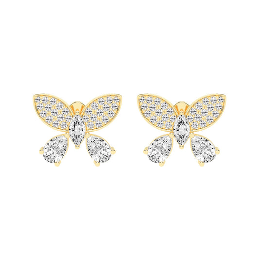 Enchanted Flutter Diamond Stud Earrings