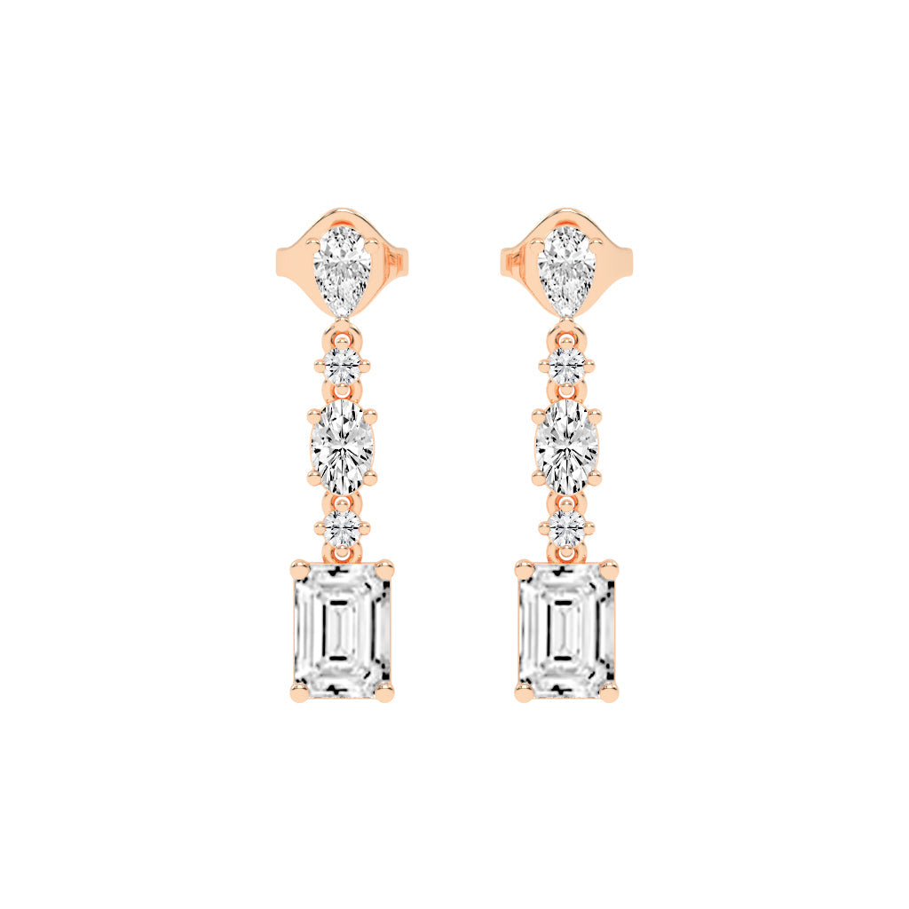 Multi-Cut Dazzle Dangler Earrings