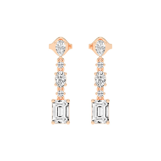 Multi-Cut Dazzle Dangler Earrings