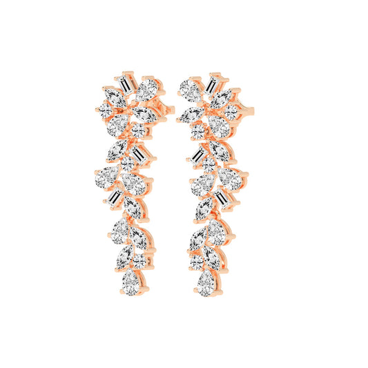 Multi-Shape Cascade Drop Earrings