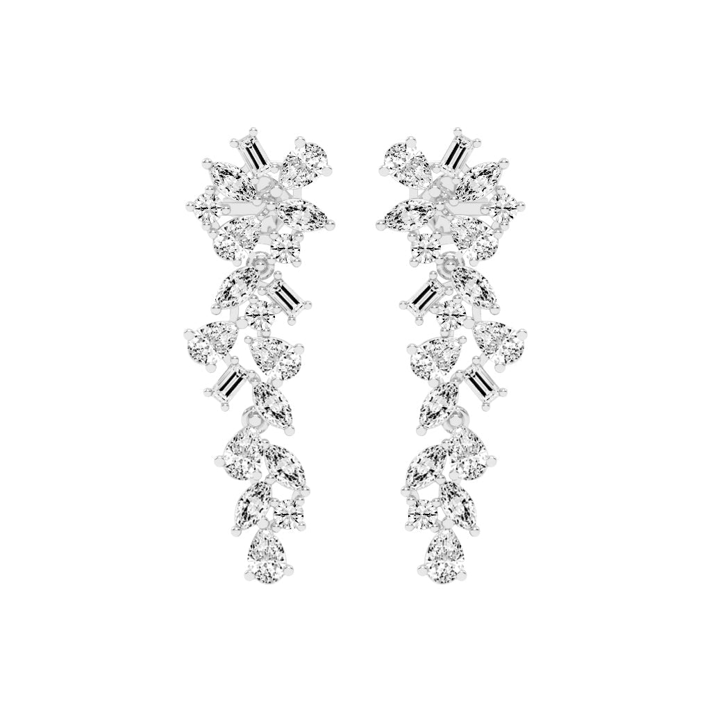 Multi-Shape Cascade Drop Earrings
