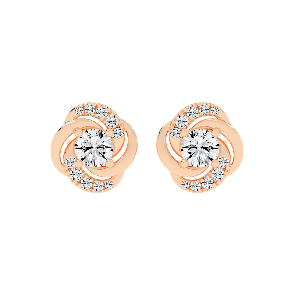 Swirl Shinelle Stud Earrings