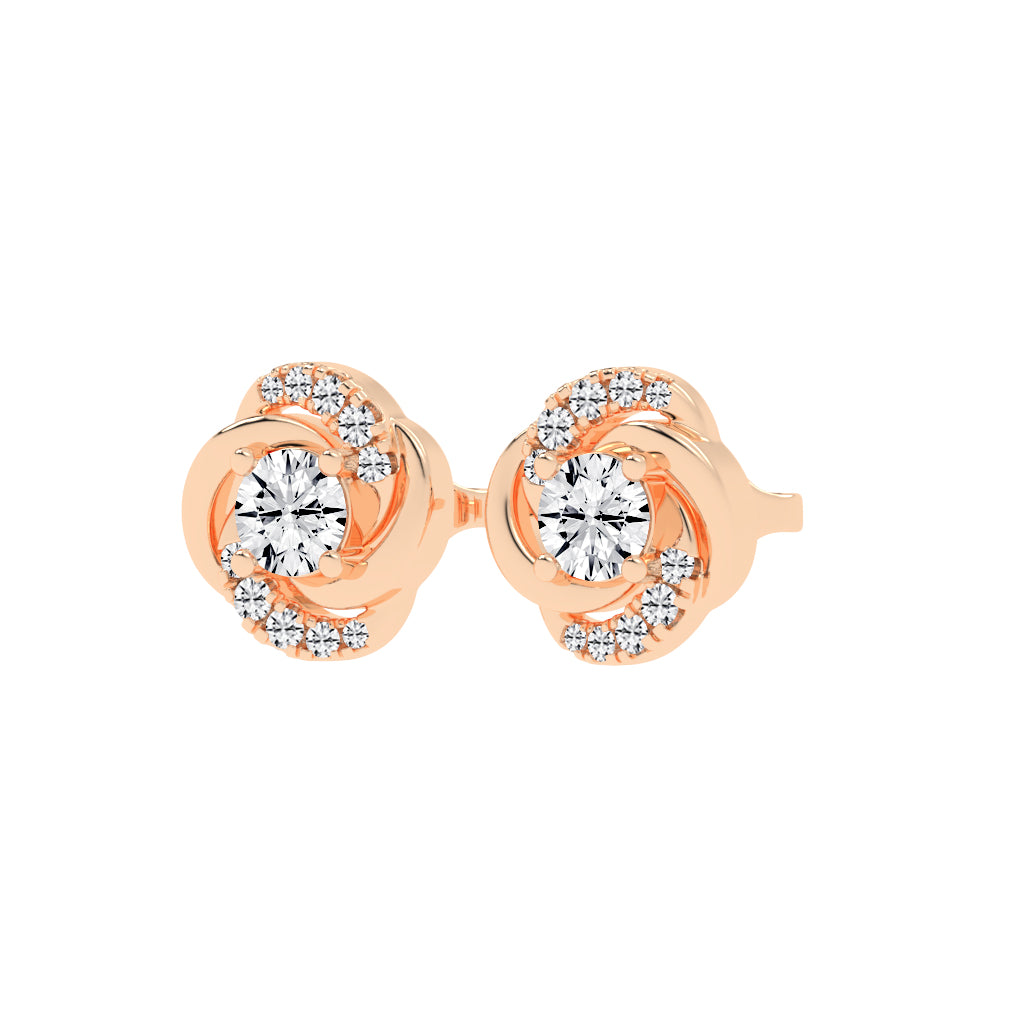 Swirl Shinelle Stud Earrings