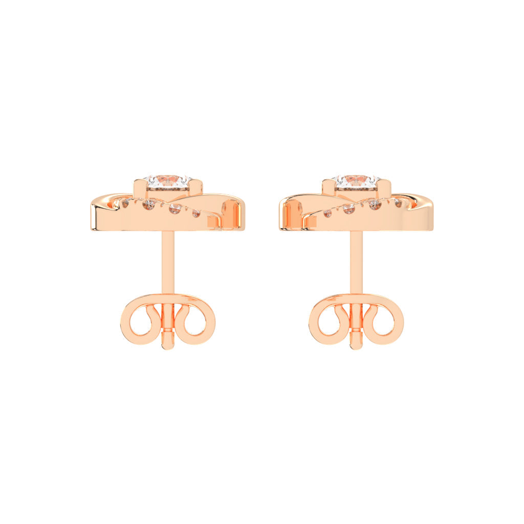 Swirl Shinelle Stud Earrings