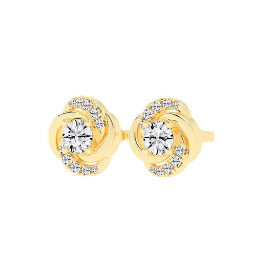 Swirl Shinelle Stud Earrings