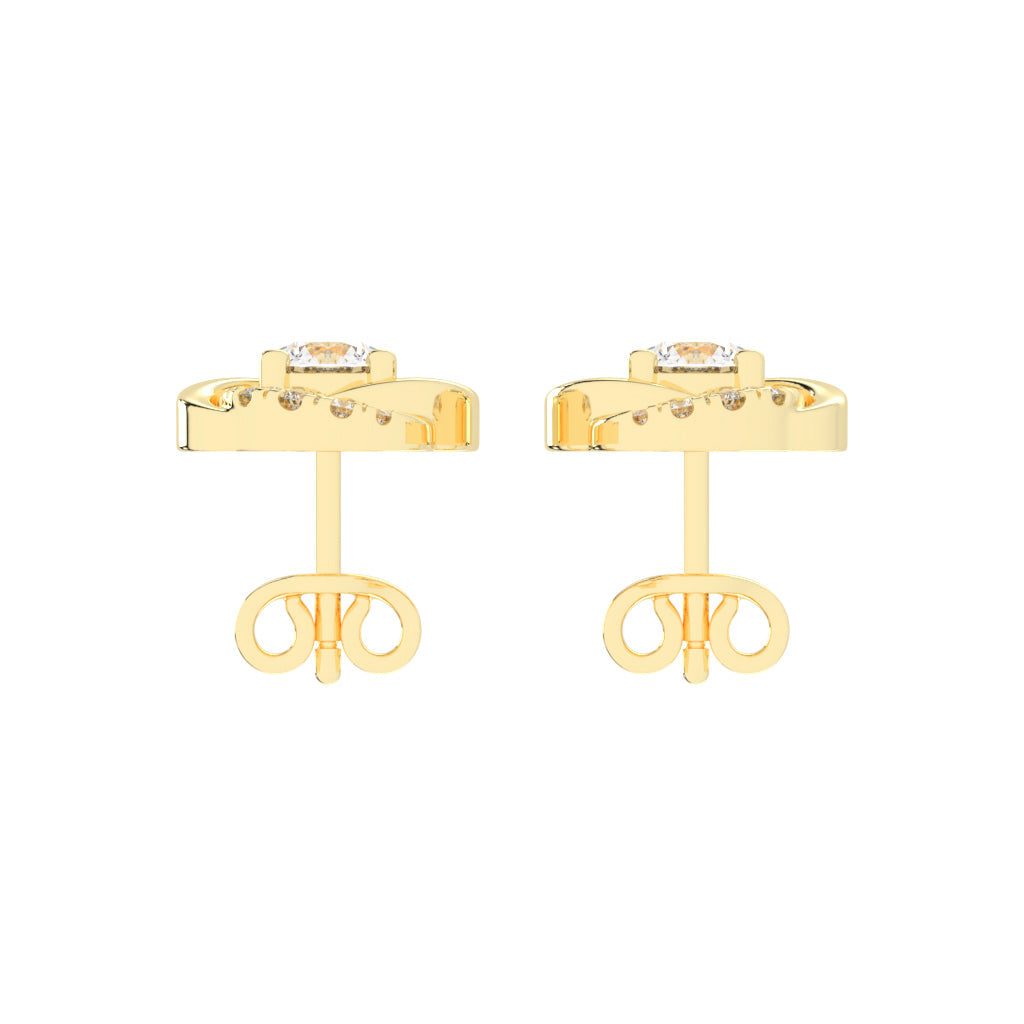 Swirl Shinelle Stud Earrings