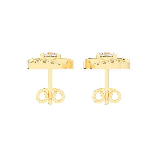 Swirl Shinelle Stud Earrings