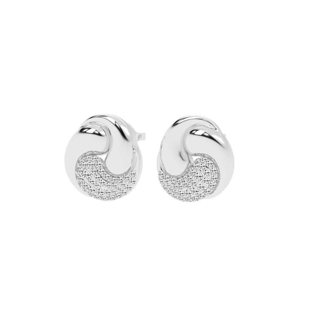 Crystaltrace Swirl Stud Earrings