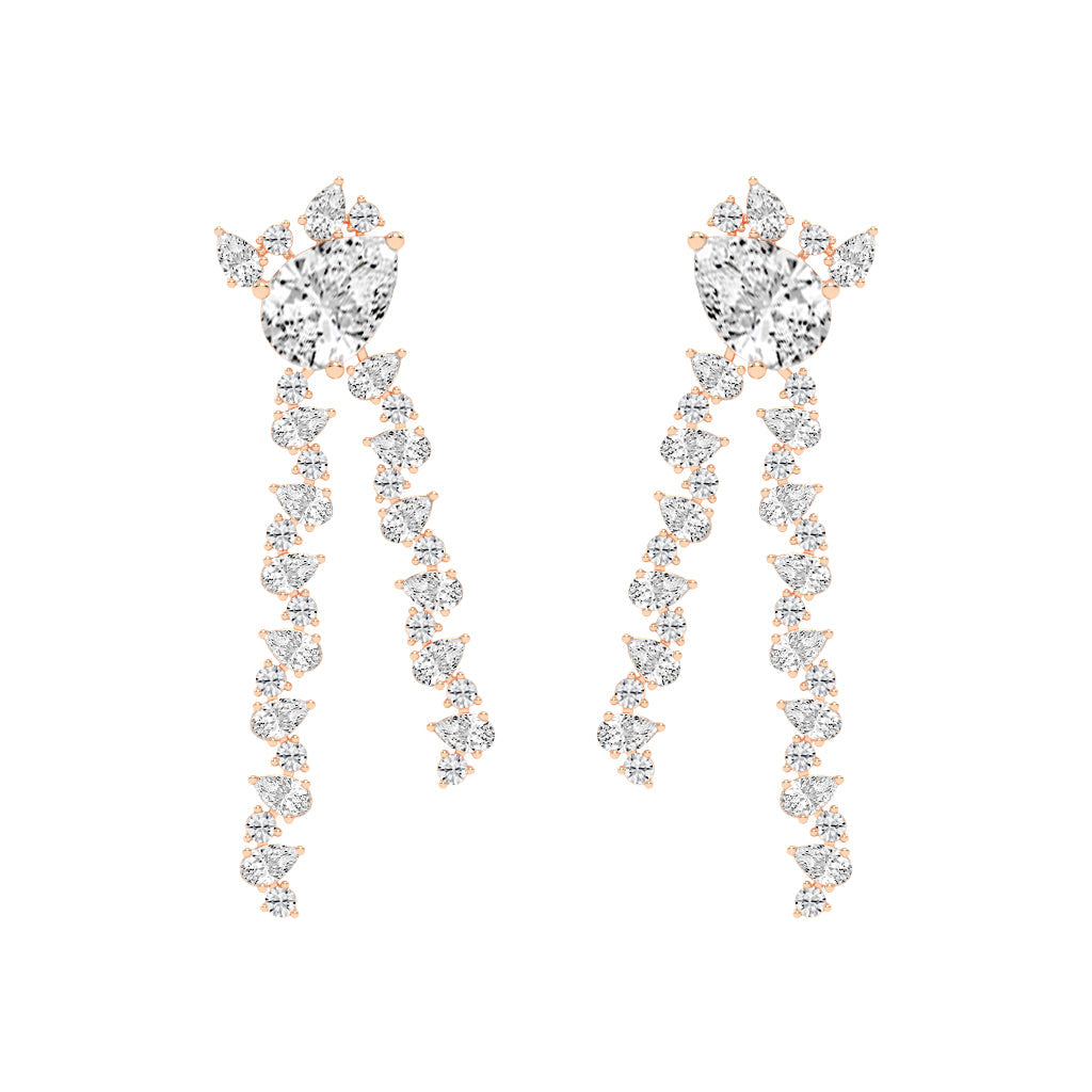 Lustre Pear Cascade Drop Earrings