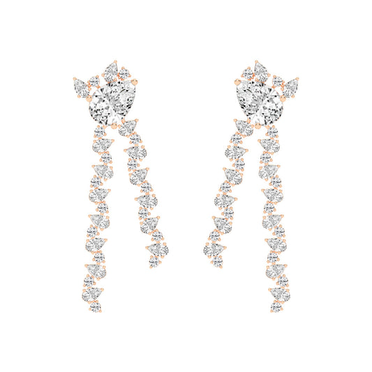Lustre Pear Cascade Drop Earrings