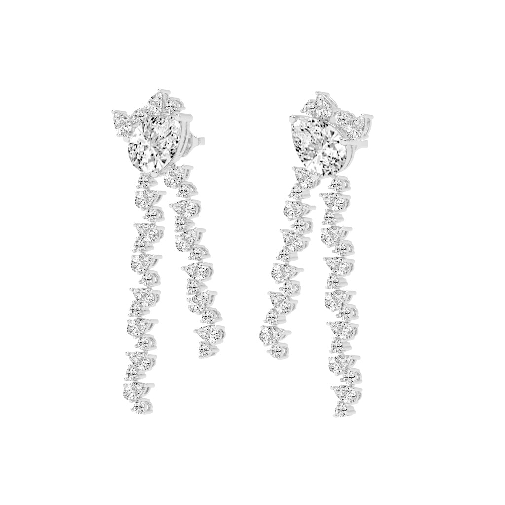 Lustre Pear Cascade Drop Earrings