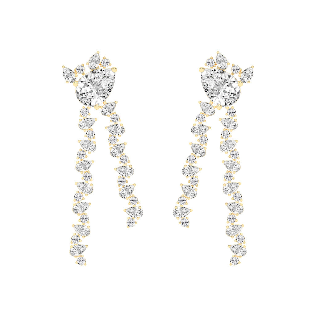Lustre Pear Cascade Drop Earrings