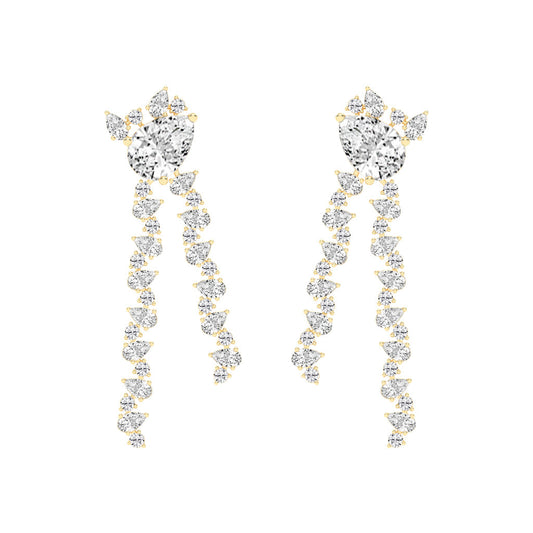 Lustre Pear Cascade Drop Earrings