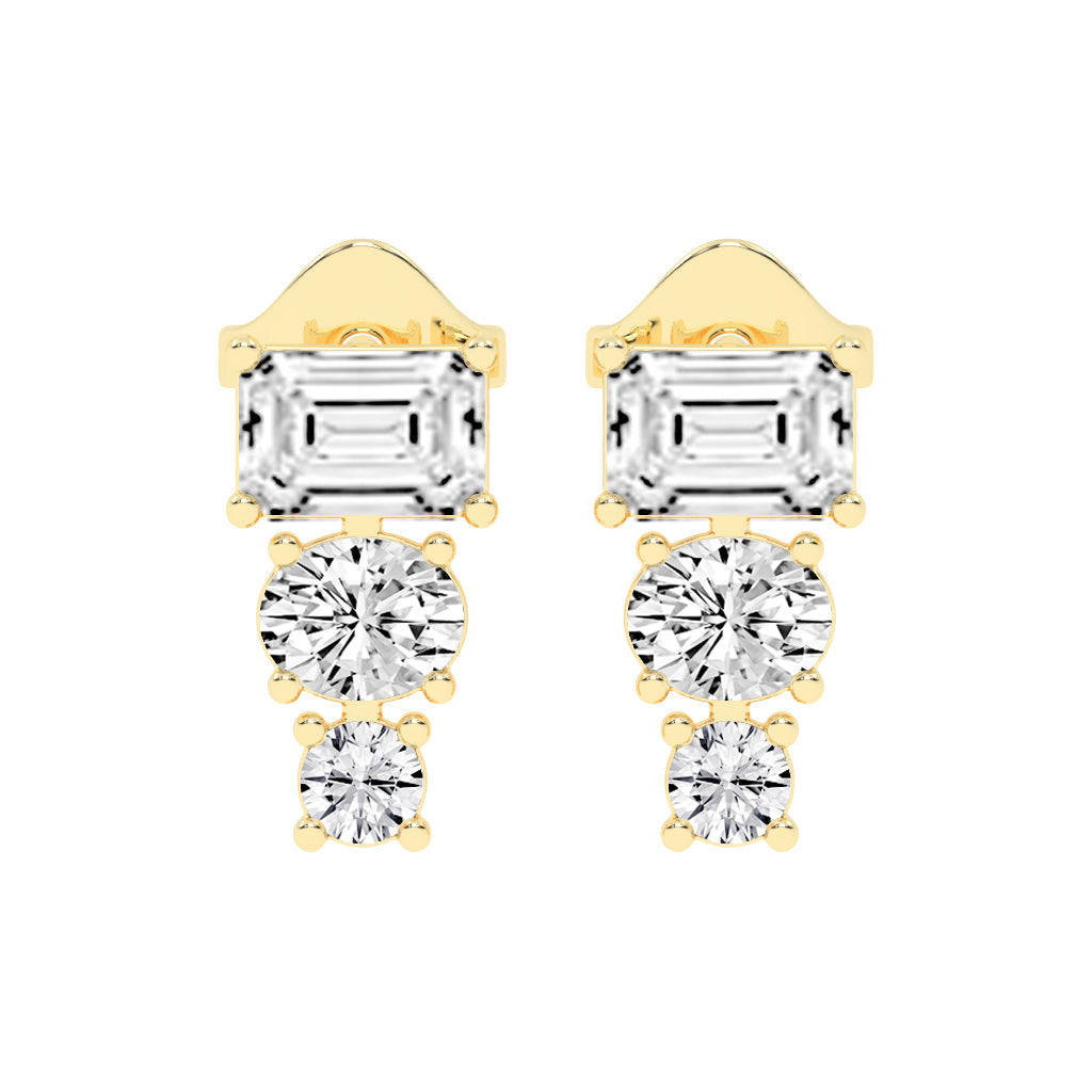 Eternal Radiance Trio Drop Earrings