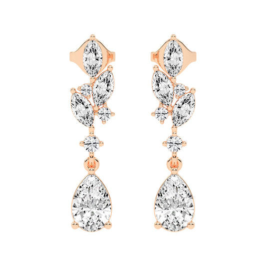 Celestia Cascade Marquise & Pear Dangles Earrings