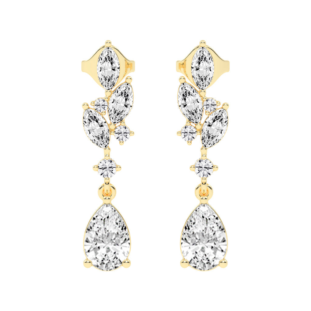 Celestia Cascade Marquise & Pear Dangles Earrings