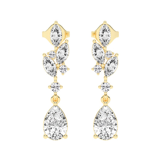 Celestia Cascade Marquise & Pear Dangles Earrings
