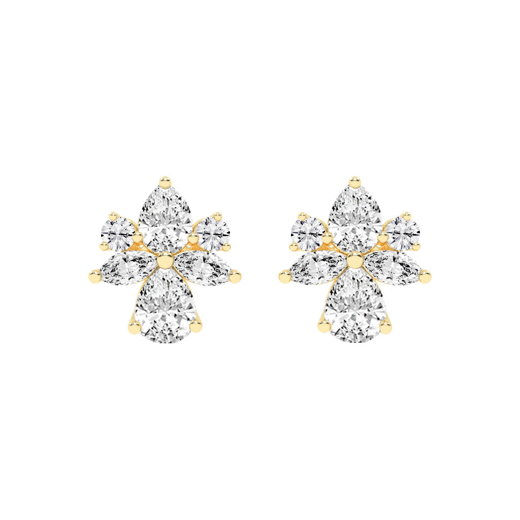 FloraLuxe Petal Cluster Studs